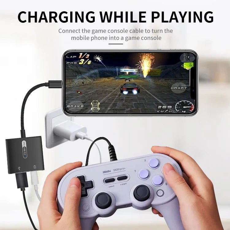 JMT-844810 2-in-1 USB Type-C OTG to USB 3.0 Adapter for Fast Charging Compatibility with Smartphones and Tablets