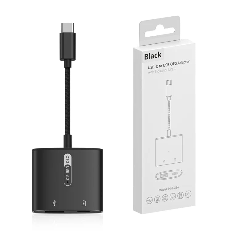 JMT-844810 2-in-1 USB Type-C OTG to USB 3.0 Adapter for Fast Charging Compatibility with Smartphones and Tablets