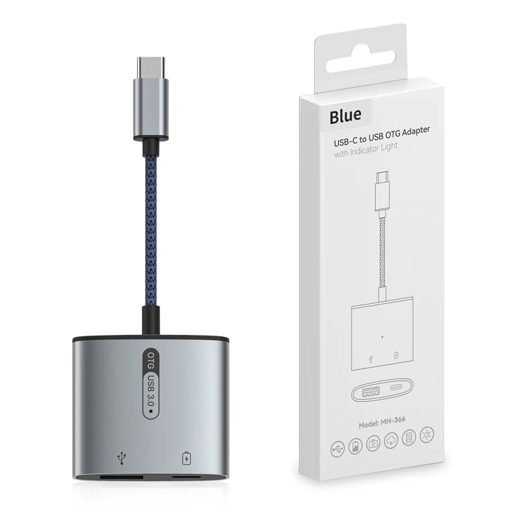 JMT-844810 2-in-1 USB Type-C OTG to USB 3.0 Adapter for Fast Charging Compatibility with Smartphones and Tablets
