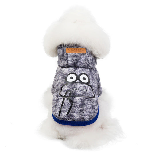JMT-844938 Casual Cotton Dog Clothes in Yellow, Gray, and Green for All Breeds - Sizes S to XXL