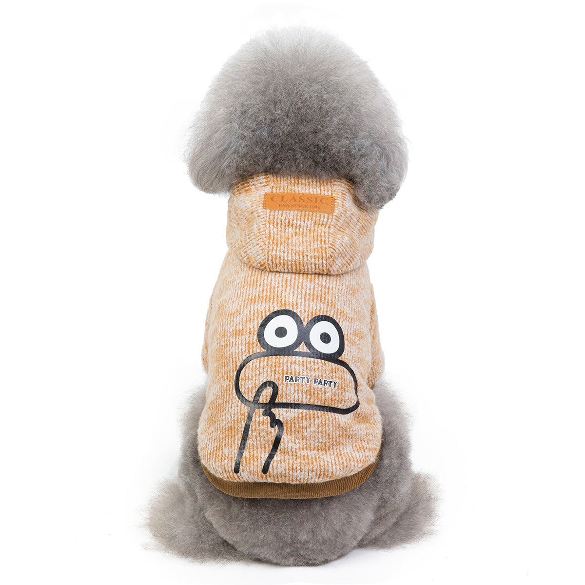 JMT-844938 Casual Cotton Dog Clothes in Yellow, Gray, and Green for All Breeds - Sizes S to XXL