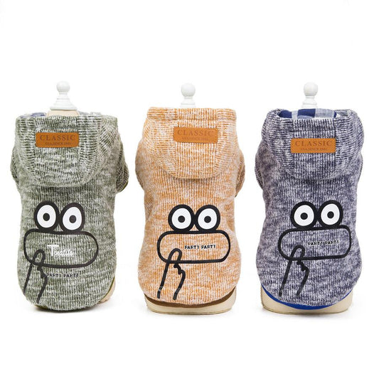 JMT-844938 Casual Cotton Dog Clothes in Yellow, Gray, and Green for All Breeds - Sizes S to XXL