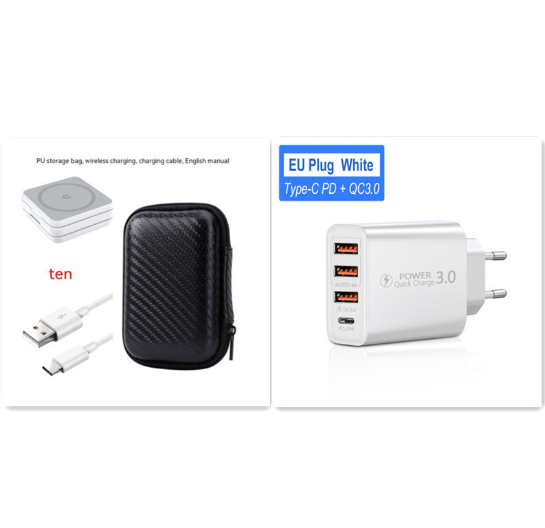 JMT-845002 Folding 3-in-1 Magnetic Wireless Charger for Qi-Enabled Devices – Portable Charging Stand