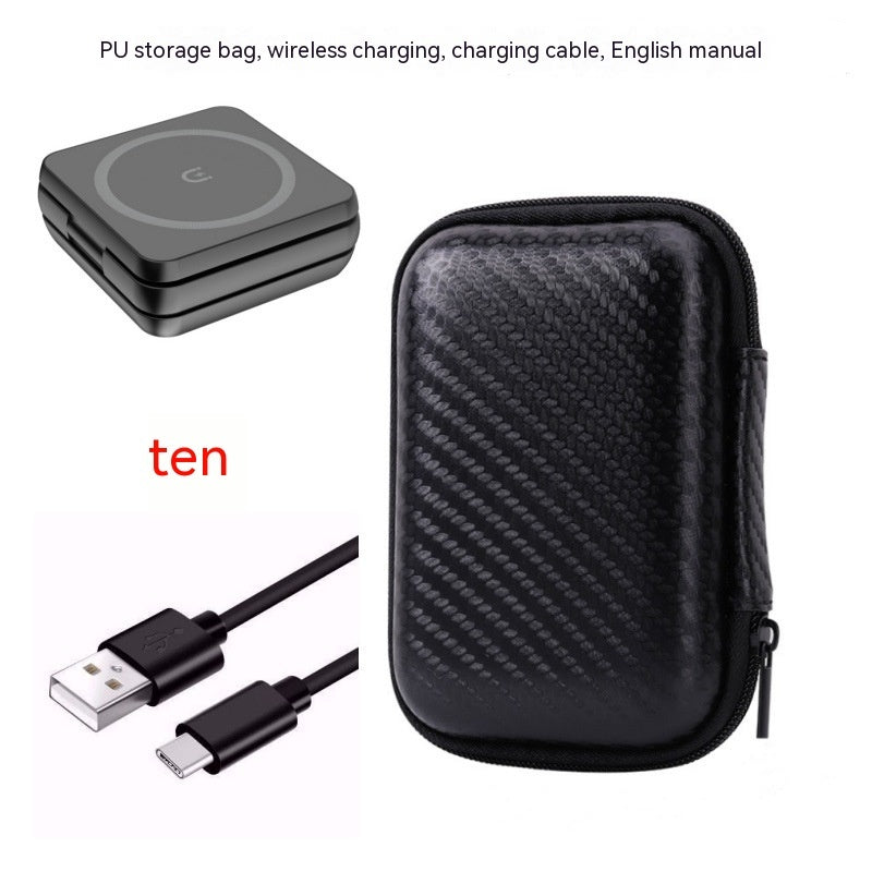 JMT-845002 Folding 3-in-1 Magnetic Wireless Charger for Qi-Enabled Devices – Portable Charging Stand