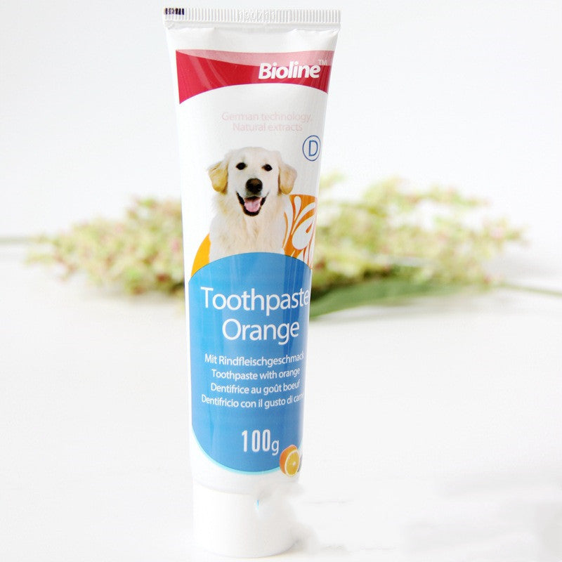JMT-845386 Beef, Mint, and Orange Flavor Dog Toothpaste for Dental Care and Fresh Breath