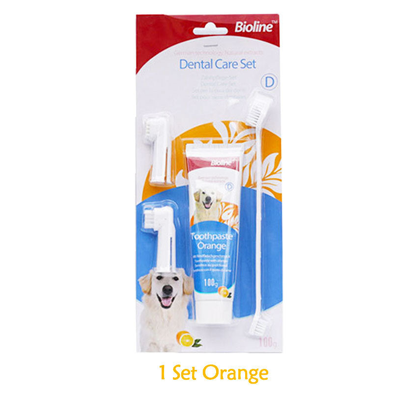JMT-845386 Beef, Mint, and Orange Flavor Dog Toothpaste for Dental Care and Fresh Breath