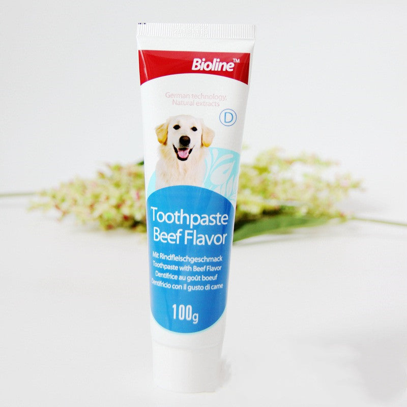 JMT-845386 Beef, Mint, and Orange Flavor Dog Toothpaste for Dental Care and Fresh Breath