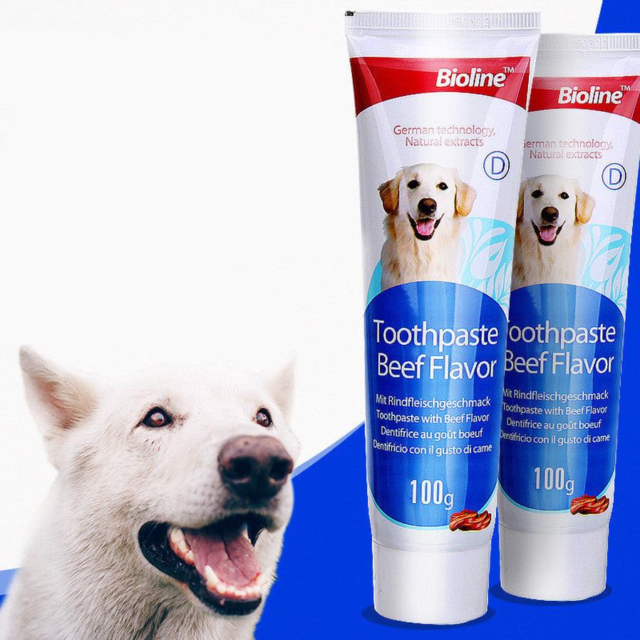 JMT-845386 Beef, Mint, and Orange Flavor Dog Toothpaste for Dental Care and Fresh Breath