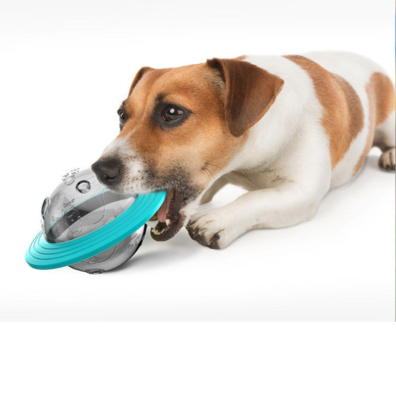 JMT-845450 Interactive Pet Feeding Toy with Leak-Feeding Function for Dogs and Cats - Lake Blue & Yellow