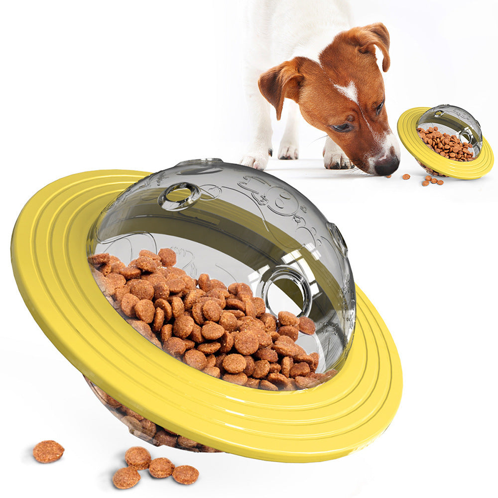 JMT-845450 Interactive Pet Feeding Toy with Leak-Feeding Function for Dogs and Cats - Lake Blue & Yellow