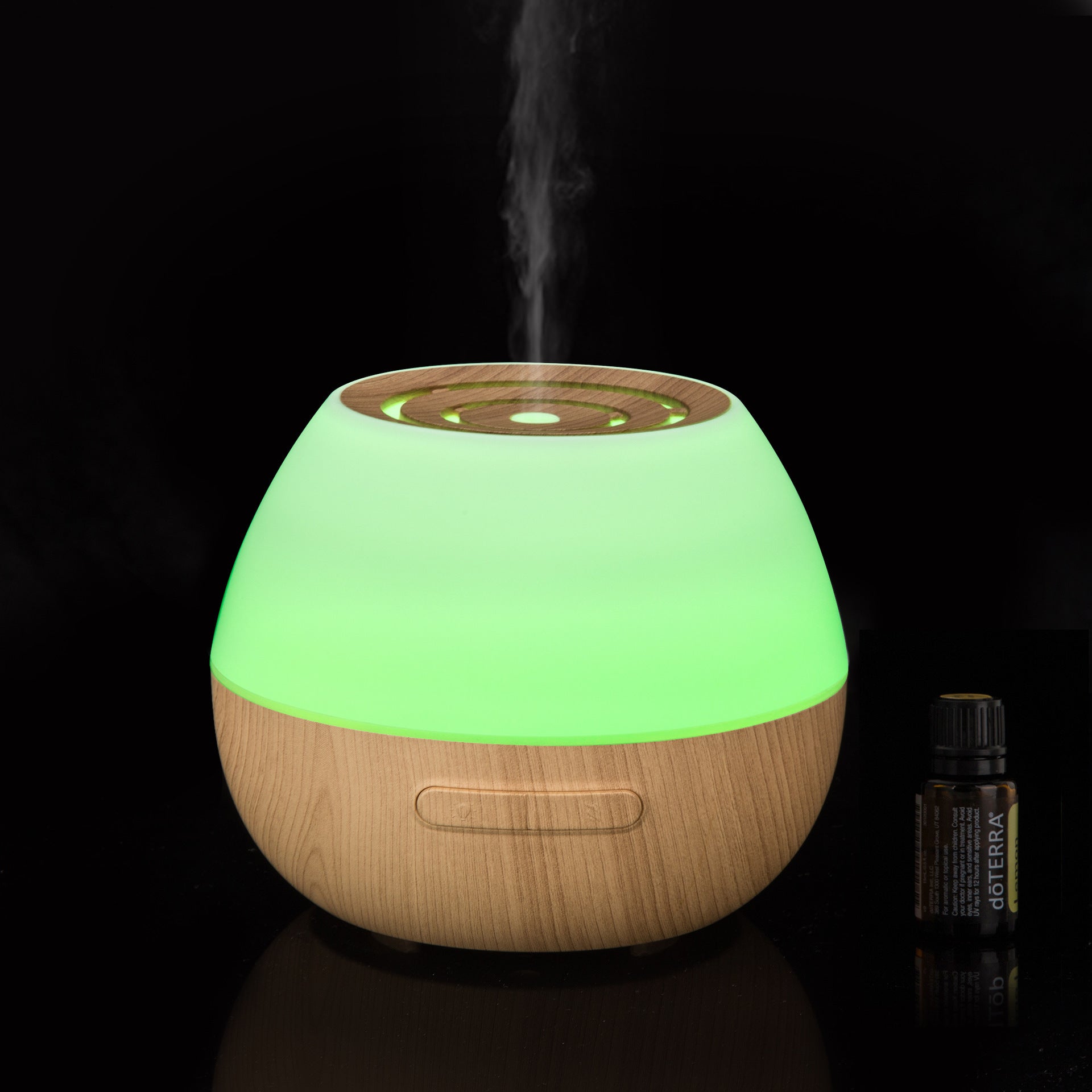 JMT-845450 Wood Grain Aromatherapy Humidifier with Colorful Ambient Light and Ultrasonic Atomization, 300ml Capacity