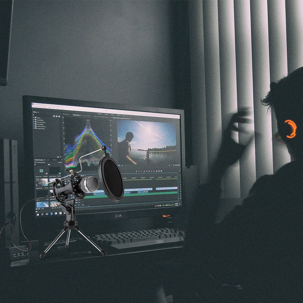 JMT-845642 Desktop Microphone for Notebook and PC, Compatible with PS4 & PS5, Omnidirectional with 6mm Diameter Core