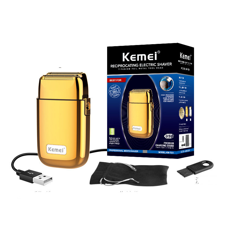 JMT-845962 Rechargeable Retro Metal Electric Hair Clipper with Oil Head Trimming Features