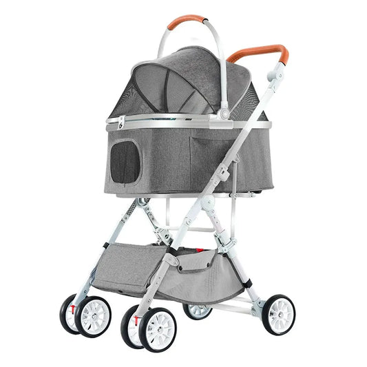 JMT-846410 Pet Stroller for Small Dogs with Detachable 4-Wheel Design