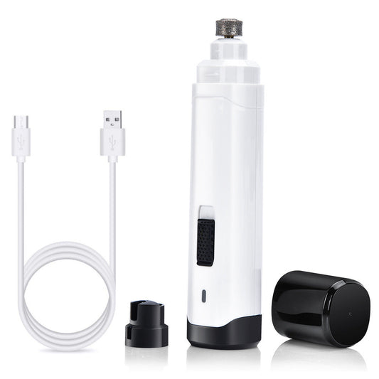 JMT-846538 Automatic Pet Nail Polisher for Cats and Dogs - USB Rechargeable Nail Clipper with Dual Speed Settings