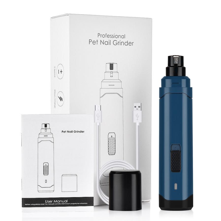 JMT-846538 Automatic Pet Nail Polisher for Cats and Dogs - USB Rechargeable Nail Clipper with Dual Speed Settings