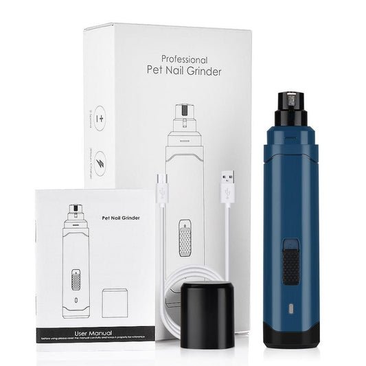 JMT-846538 Automatic Pet Nail Polisher for Cats and Dogs - USB Rechargeable Nail Clipper with Dual Speed Settings