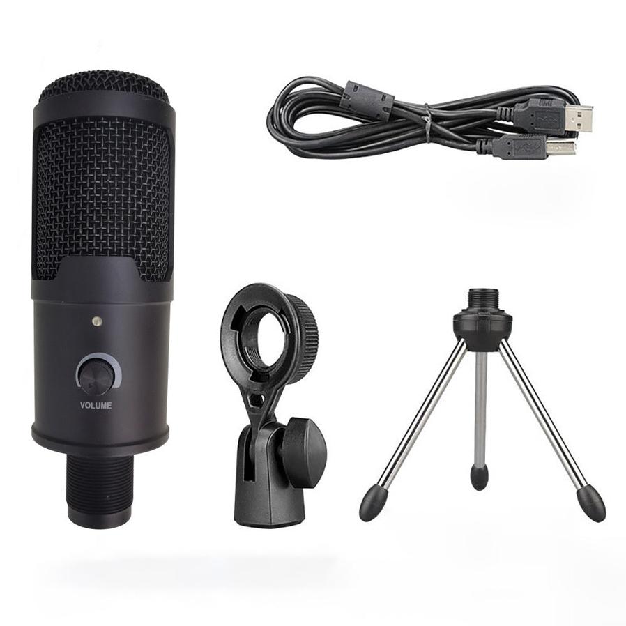 JMT-846794 Wired USB Condenser Microphone for Computer Recording and K Karaoke Sessions