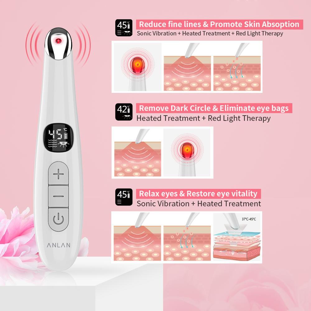 JMT-846858 Aluminum Alloy Eye Massager with Adjustable Temperature and Vibration Therapy