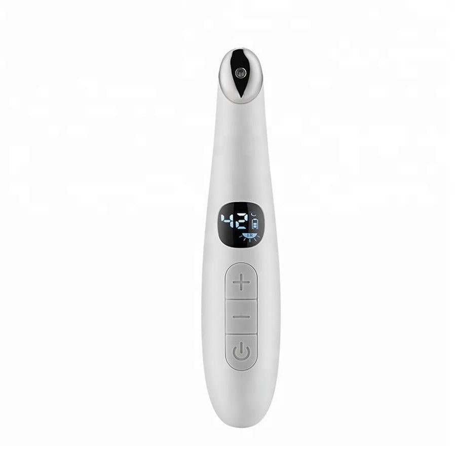 JMT-846858 Aluminum Alloy Eye Massager with Adjustable Temperature and Vibration Therapy
