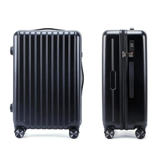 JMT-847178 Classic Stripes ABS Hard Shell Travel Trolley Suitcase with Spinner Wheels - Unisex Luggage