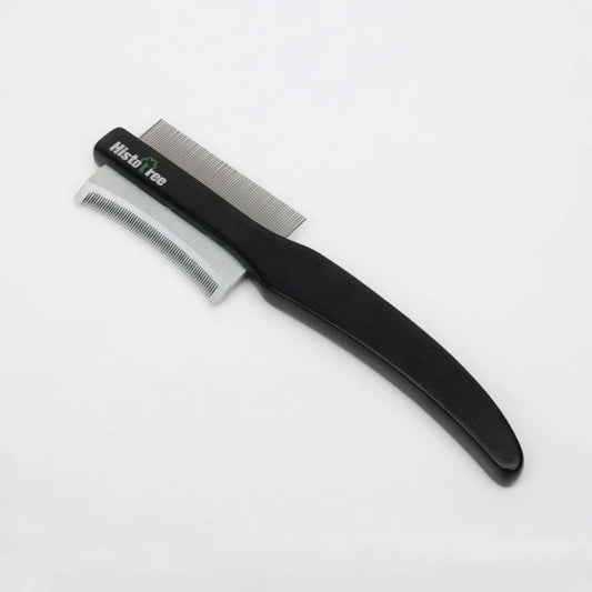 JMT-847434 Double-sided Pet Hair Comb with Stainless Steel Teeth - Easy Deshedding Brush for Cat and Dog Grooming