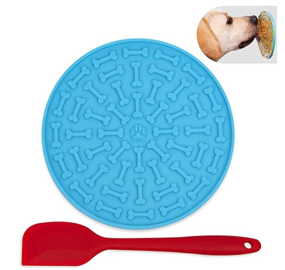 JMT-847626 Pet Silicone Slow Feeding Licking Mat with Suction Cups for Dogs, Ideal for Bath & Meal Time Use, 16cm or 21cm Size Options