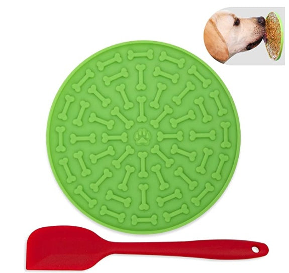 JMT-847626 Pet Silicone Slow Feeding Licking Mat with Suction Cups for Dogs, Ideal for Bath & Meal Time Use, 16cm or 21cm Size Options