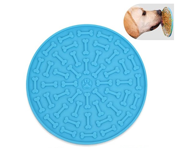 JMT-847626 Pet Silicone Slow Feeding Licking Mat with Suction Cups for Dogs, Ideal for Bath & Meal Time Use, 16cm or 21cm Size Options