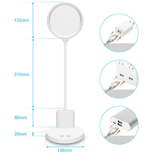JMT-848714 Rechargeable Plug-in Bedside Lamp with 3 Color Modes and USB Charging Cable
