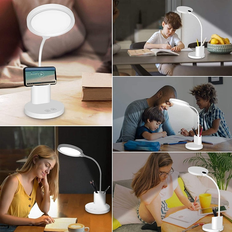 JMT-848714 Rechargeable Plug-in Bedside Lamp with 3 Color Modes and USB Charging Cable