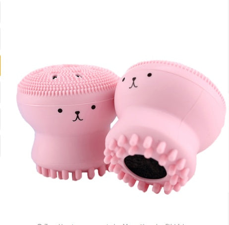 JMT-849034 Octopus-Shaped Silicone Facial Cleansing Brush for Manual Massage and Foaming Cleanse