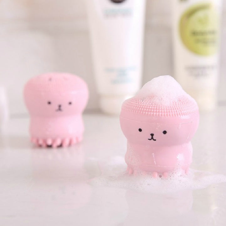 JMT-849034 Octopus-Shaped Silicone Facial Cleansing Brush for Manual Massage and Foaming Cleanse