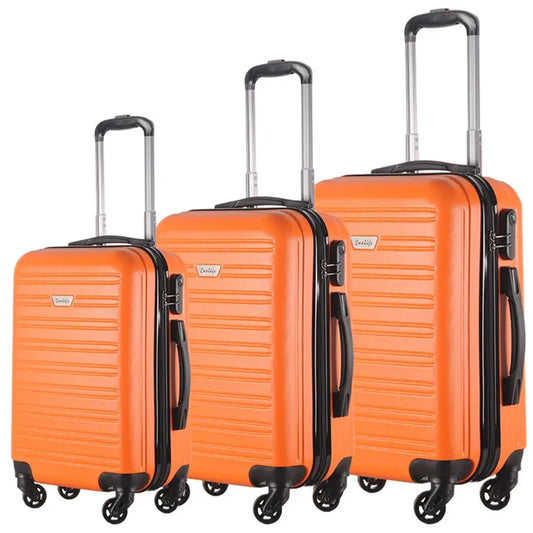 JMT-849482 ABS Cabin Size Trolley Suitcase Set for Travel - Lightweight and Durable Plastic Luggage