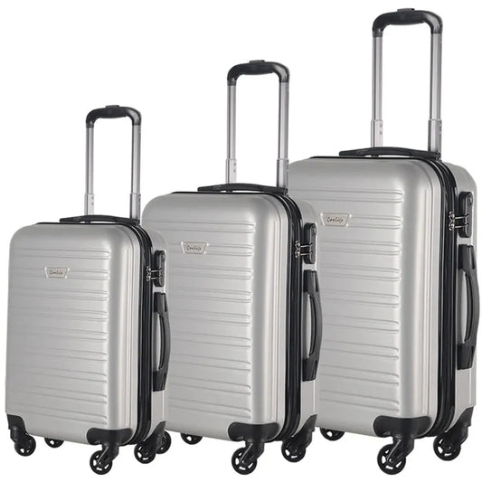 JMT-849482 ABS Cabin Size Trolley Suitcase Set for Travel - Lightweight and Durable Plastic Luggage