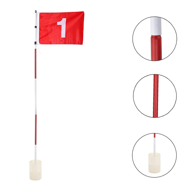 JMT-849610 Three-Section Golf Flagpole for Course Marking and Decoration