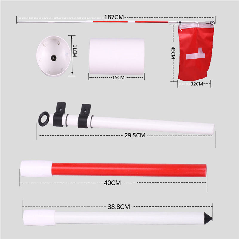 JMT-849610 Three-Section Golf Flagpole for Course Marking and Decoration