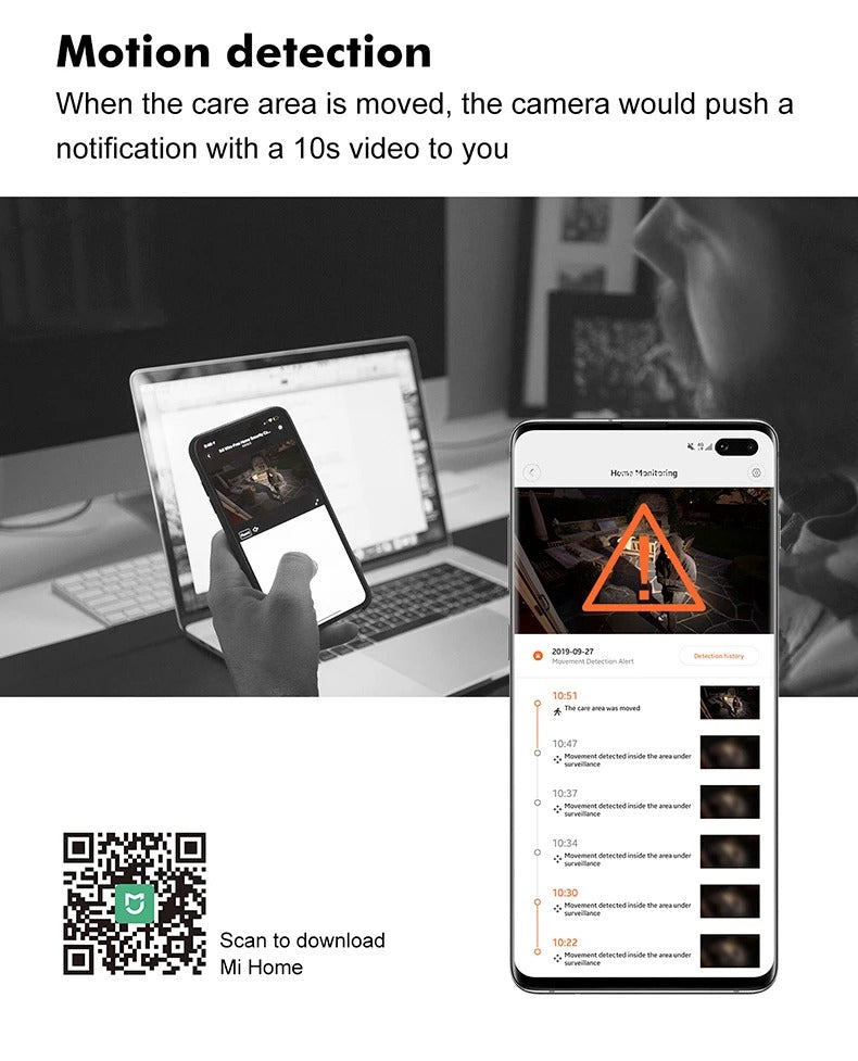 JMT-849674 Smart Home Security Camera with HD Video and Night Vision