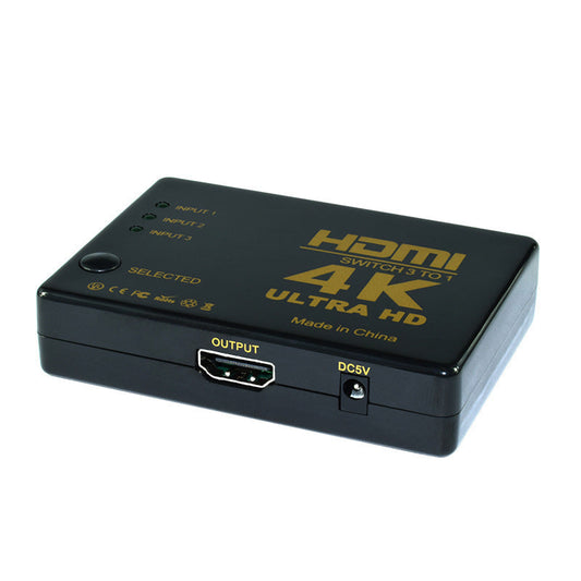 JMT-849930 HDMI 3-Port Video Switcher with 4K Support and Remote Control