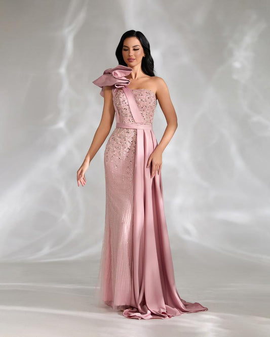 JMT-849994 Elegant Pink Evening Dress for Women - SH0134 Model