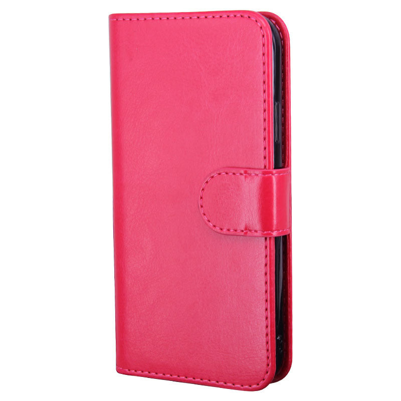 JMT-850442 PU Leather Classic Flip Cover Wallet for Mobile Phones - Business Style in Black, Rose Red, White, Brown