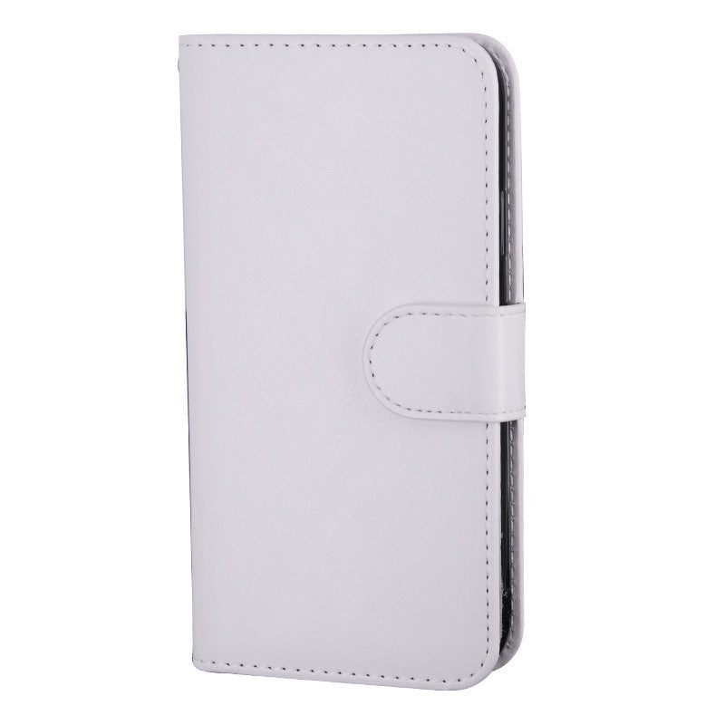 JMT-850442 PU Leather Classic Flip Cover Wallet for Mobile Phones - Business Style in Black, Rose Red, White, Brown