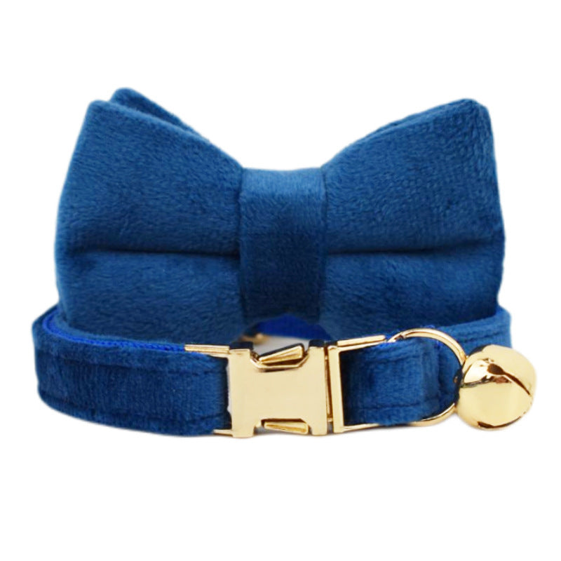 JMT-850570 Lovely Cat Bow and Bell Collar Set - Cotton Material with Cartoon Design - Available in S and L Sizes