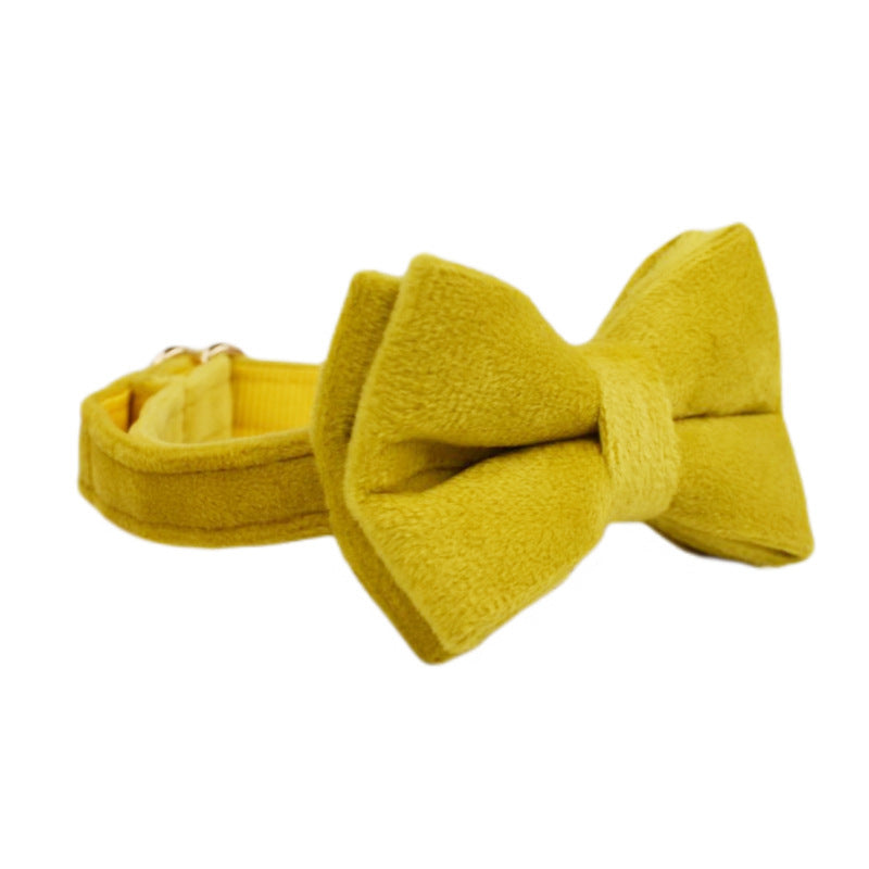 JMT-850570 Lovely Cat Bow and Bell Collar Set - Cotton Material with Cartoon Design - Available in S and L Sizes