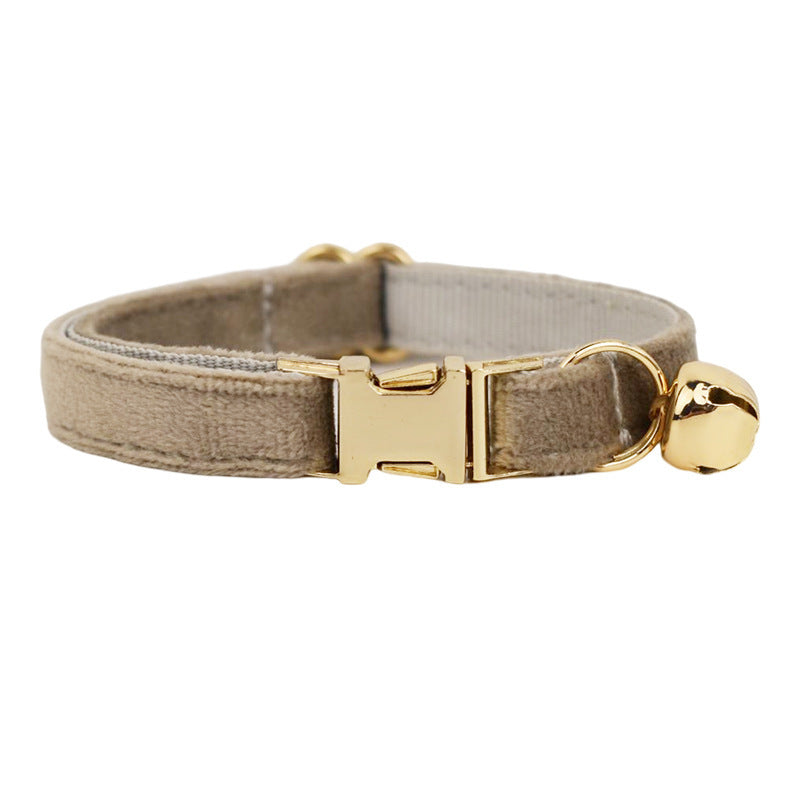 JMT-850570 Lovely Cat Bow and Bell Collar Set - Cotton Material with Cartoon Design - Available in S and L Sizes