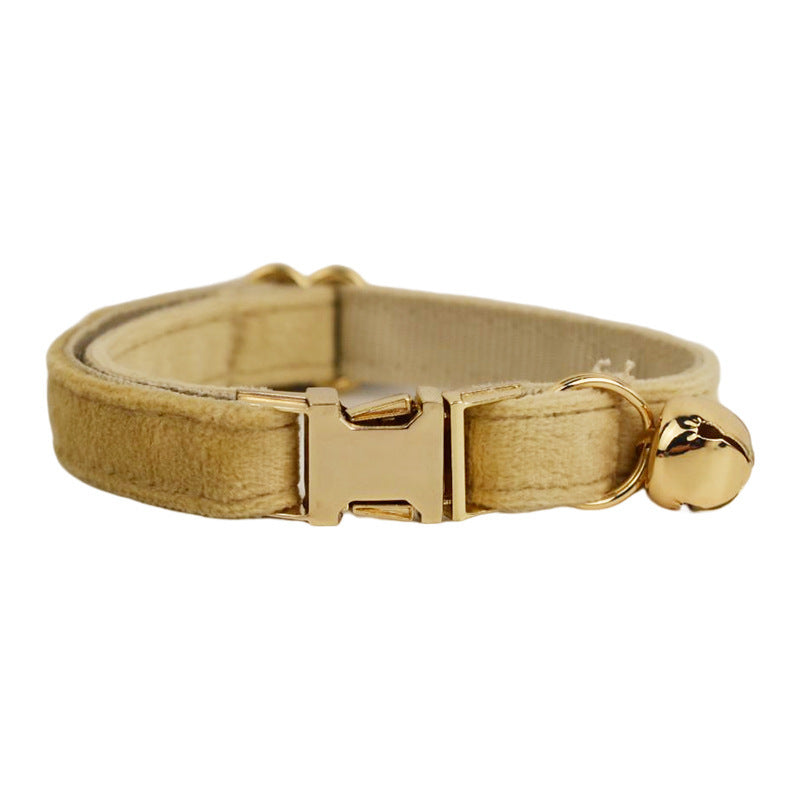 JMT-850570 Lovely Cat Bow and Bell Collar Set - Cotton Material with Cartoon Design - Available in S and L Sizes