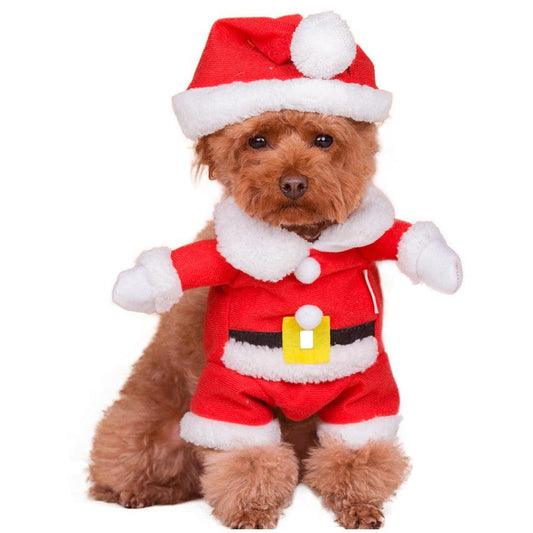 JMT-850826 Santa Claus Pet Costume for Dogs and Cats - Fine Brushed Cloth Transformation Outfit