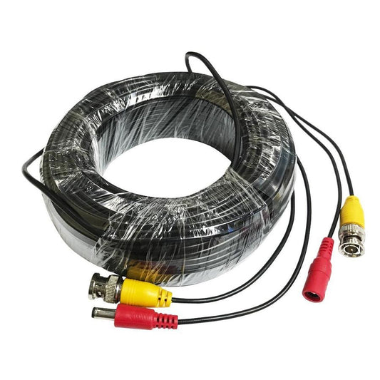 JMT-851082 BNC DC Power Video Integrated Cable for Security Cameras - 5M, 2 Cores, Shielded, Black