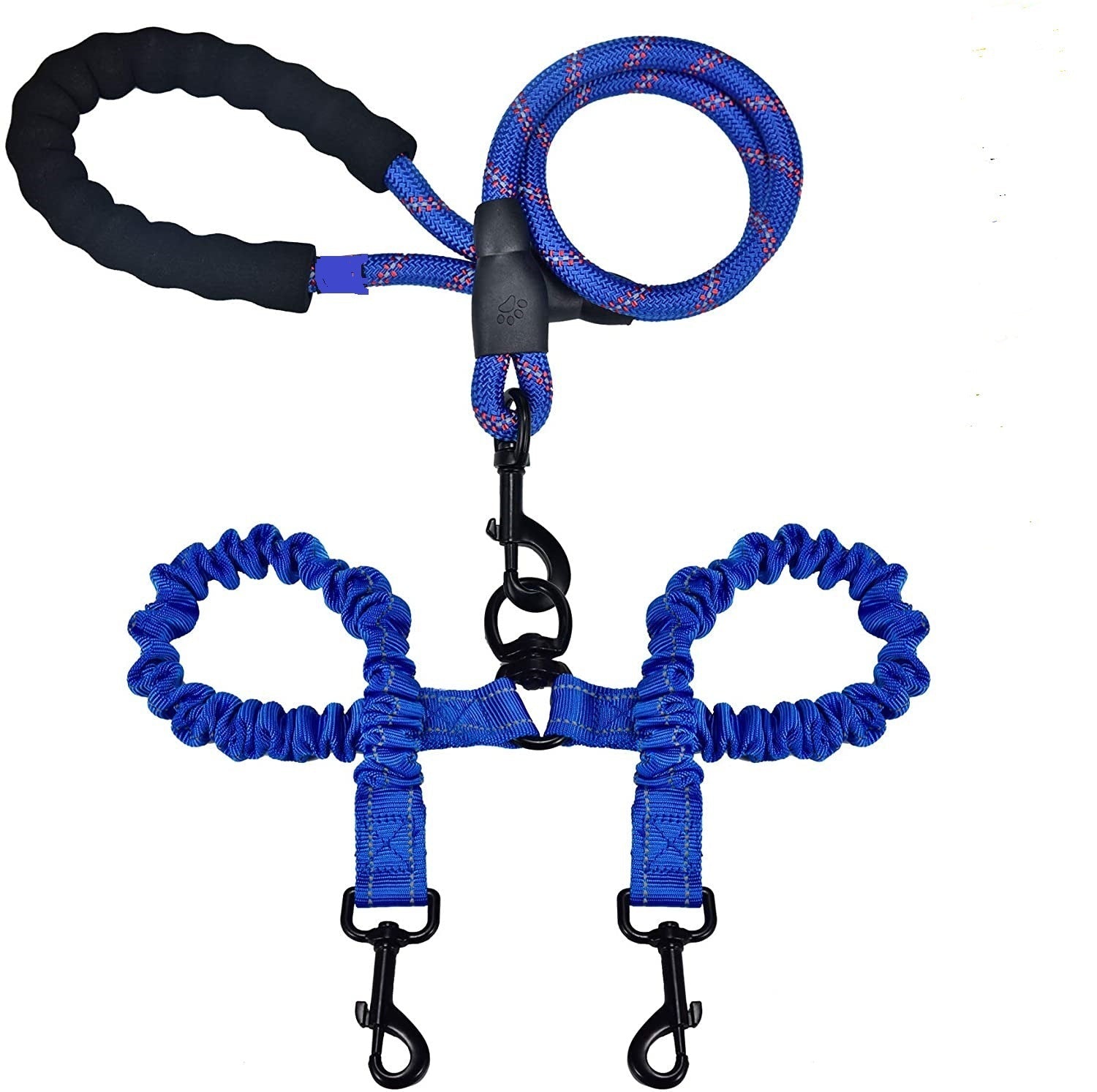 JMT-851402 Dual-Headed Luminous Pet Leash - Explosion-Proof Nylon Traction Belt in Multiple Colors