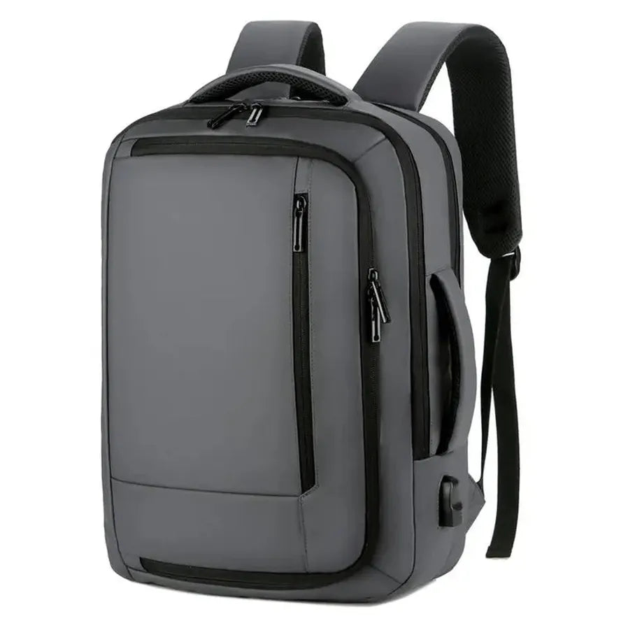 JMT-851466 Waterproof USB Charging Backpack for Students and Professionals - Ideal for School and Travel, Black or Grey